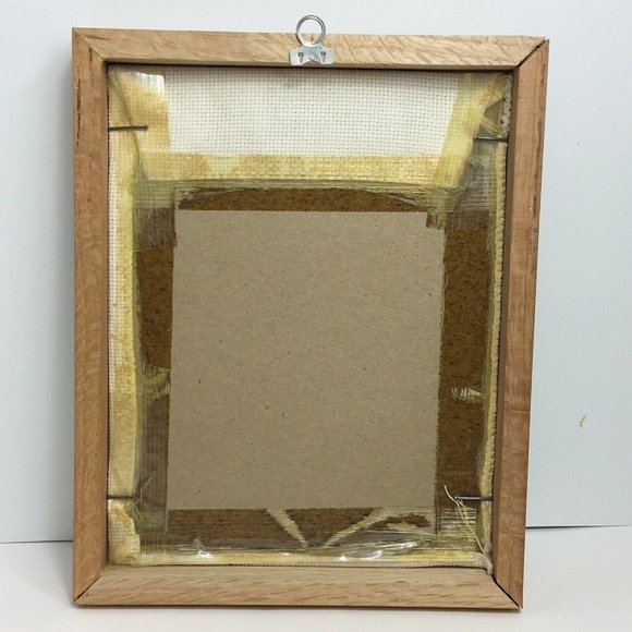 Cross Stitch Finished Framed Vintage Mom's Apple Pie Best Cook In World Vintage - Picture 3 of 12